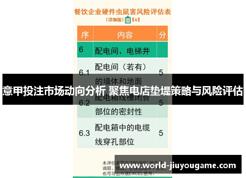 意甲投注市场动向分析 聚焦电店垫堤策略与风险评估