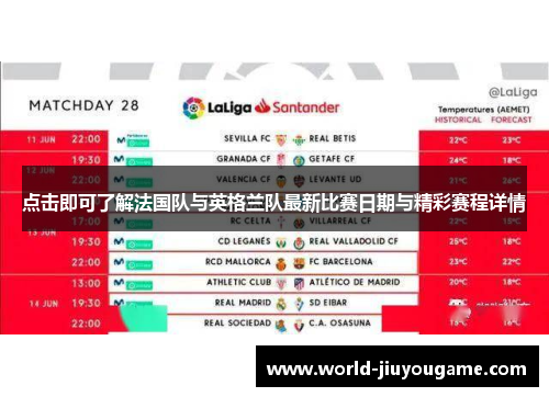 点击即可了解法国队与英格兰队最新比赛日期与精彩赛程详情